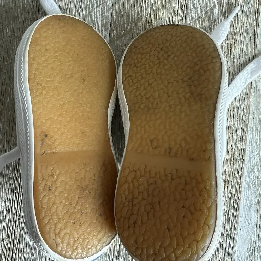 Keds Shoes Leather 4M White Cap Toe Lace Up Unisex EUC